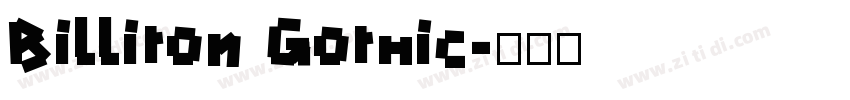 Billiton Gothic字体转换